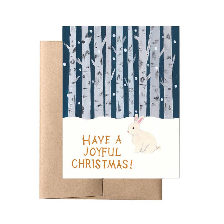 Forage Paper Co. - Wholesale Christmas Card - Snow Bunny (Box of 8)