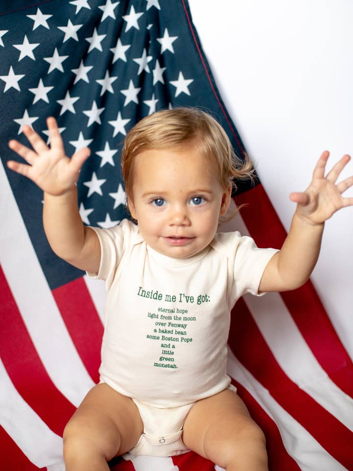 Simply Chickie® Organic Baby & Kids | USA Made • Ships USA - Wholesale Bodysuit (Non-Footed) - Baby - Baby Organic Boston Romper Short Sleeve Natural Onesie USA1