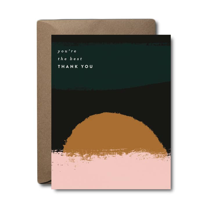 You're The Best Thank You Card for wholesale by Black Lab Studio