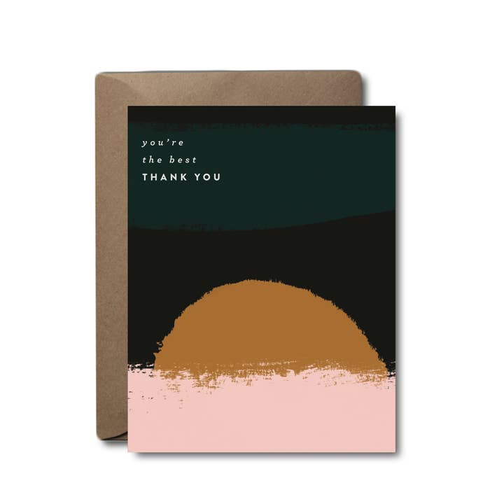 You're The Best Thank You Card for wholesale by Black Lab Studio