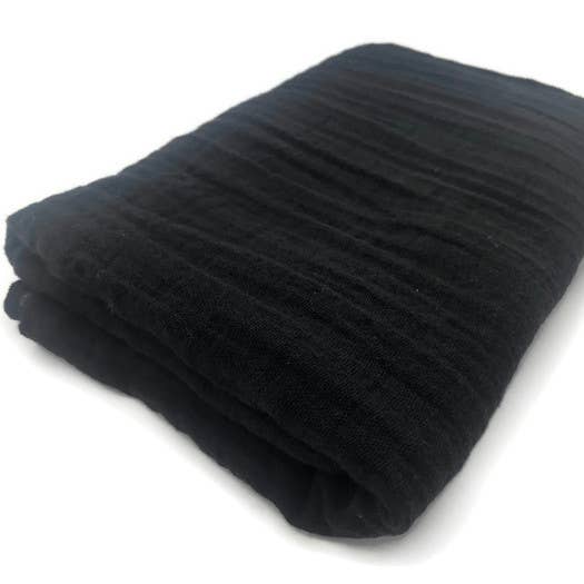 Midnight Black Swaddle Blanket for wholesale by Olli+Lime