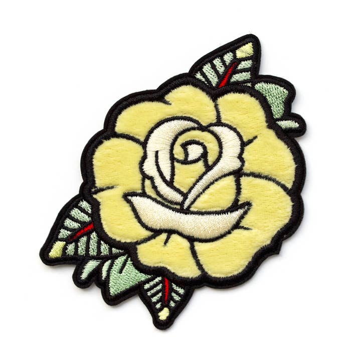 Yellow Rose Fuzzy Patch (ON SALE!) for wholesale by LuxCups Creative