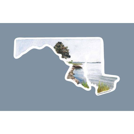 Maryland Car Decal - Chesapeake Bay for wholesale by Rachel Alvarez Art
