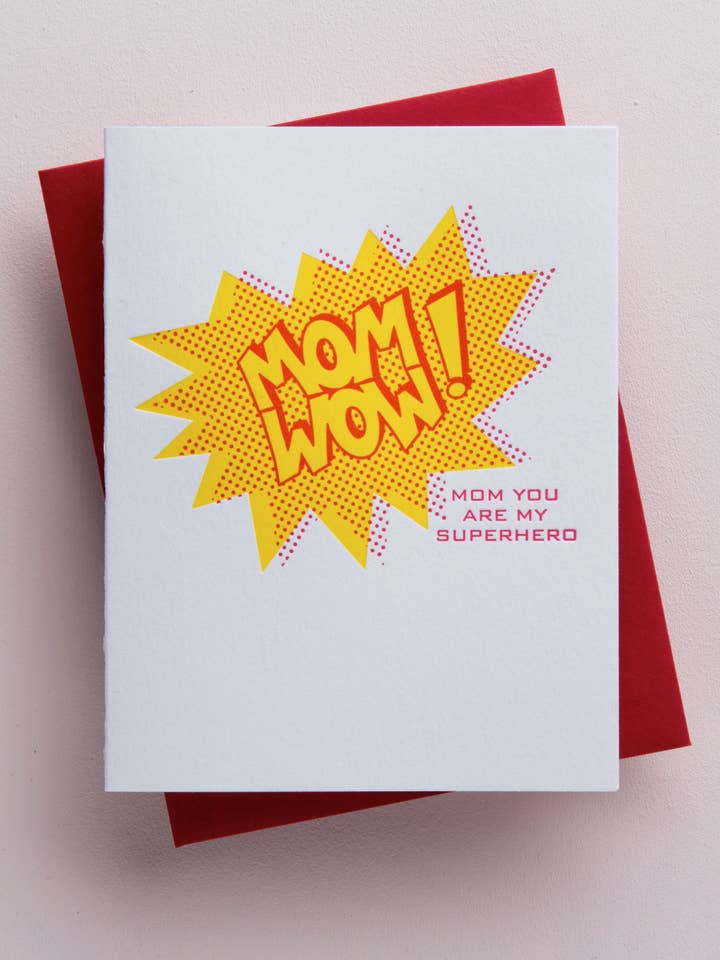 Happy Mother's Day Grußkarte zum Muttertag mit Superheldenmotiven für den Großhandel von Richie Designs