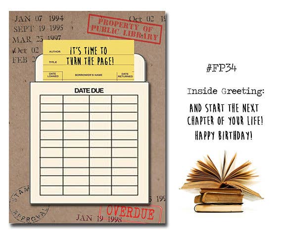 Fly Paper Products - Wholesale Birthday Card - Its Time To Turn The Page! Birthday Greeting Card1