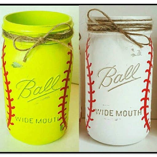 Be Wreathed NYC - Wholesale Jar - Baseball Mason Jar1