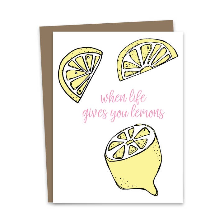 Life Gives You Lemons Card for wholesale by One Oliver