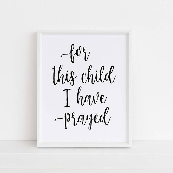 For This Child I Have Prayed Print for wholesale by Southern Top Stitch