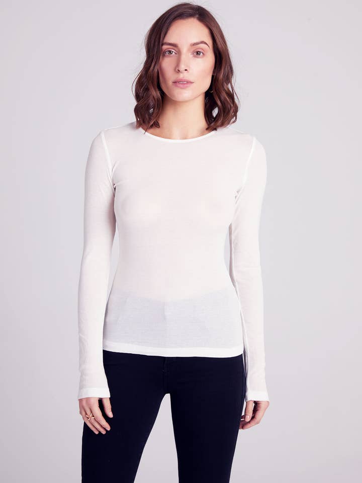 Long Sleeve Tee Core Therma - White for wholesale by A.Lynn