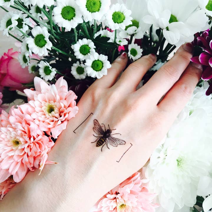 Bee Temporary Tattoos Stickers for wholesale by PAPERSELF