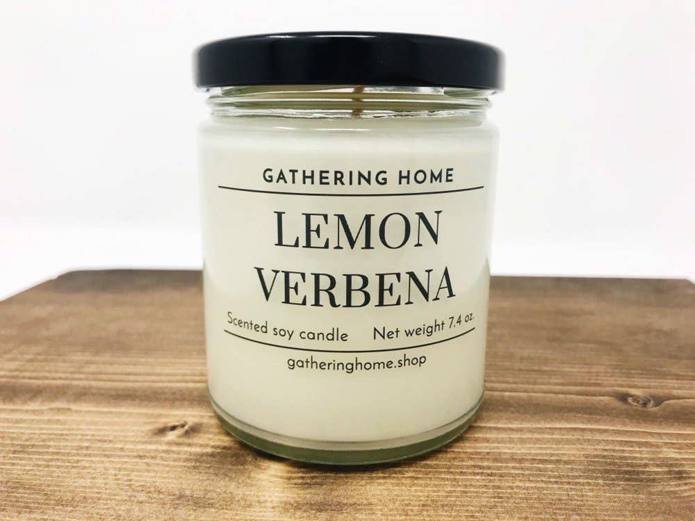 Gathering Home Designs - Wholesale Jar/Filled Candle - Lemon Verbena 9 oz. Soy Candle1
