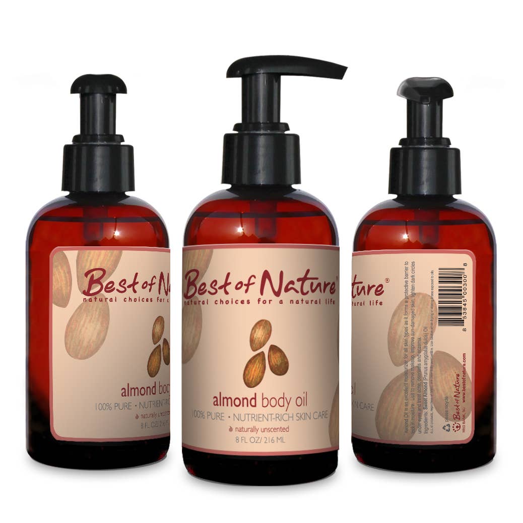 Best of Nature – Großhandel Bade-/Körperöl – Duftfreies, feuchtigkeitsspendendes Süßmandel-Körperöl - Haut & Haar 8oz7