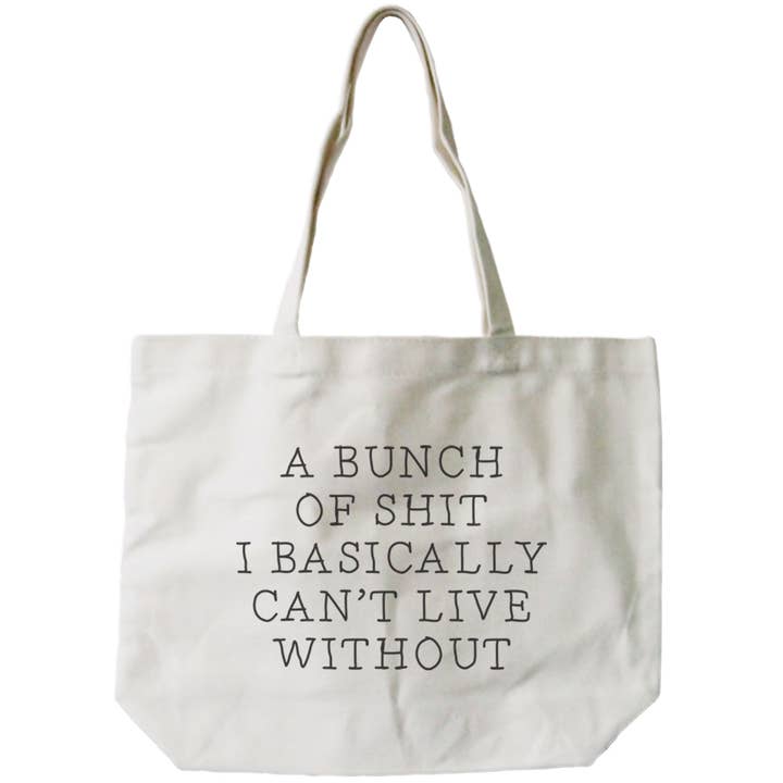 365 In Love - Wholesale Tote Bag - Unisex - Bunch Of Shit Jumbo Canvas Bag