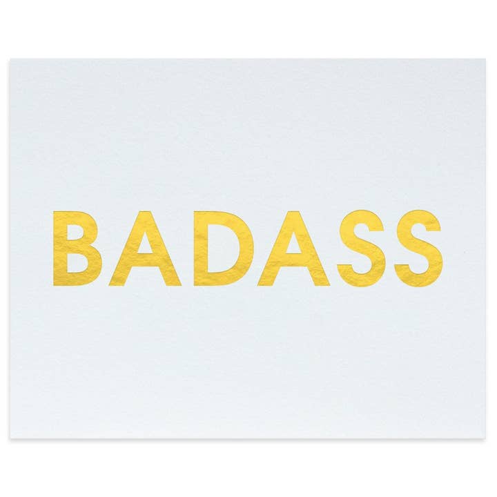 Badass Letterpress Art Print for wholesale by Chez Gagné