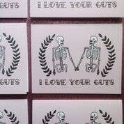 Golden Gems - Wholesale Love Card - I Love Your Guts Notecard1