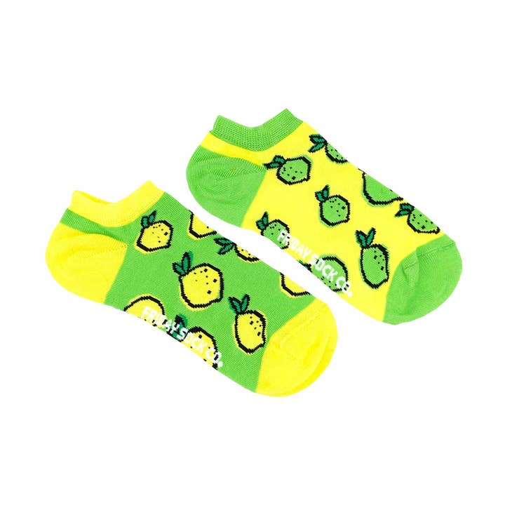 Women’s Lemon & Lime Ankle Socks for wholesale by Friday Sock Co.