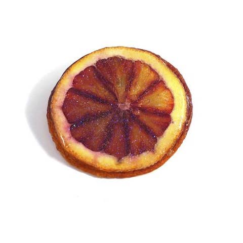 Épingle orange sanguine - Bijoux de fruits pour la vente par Glitterlimes