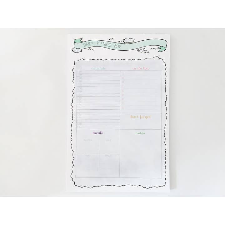 Daily Planner Notepad for wholesale by Porcupine Hugs