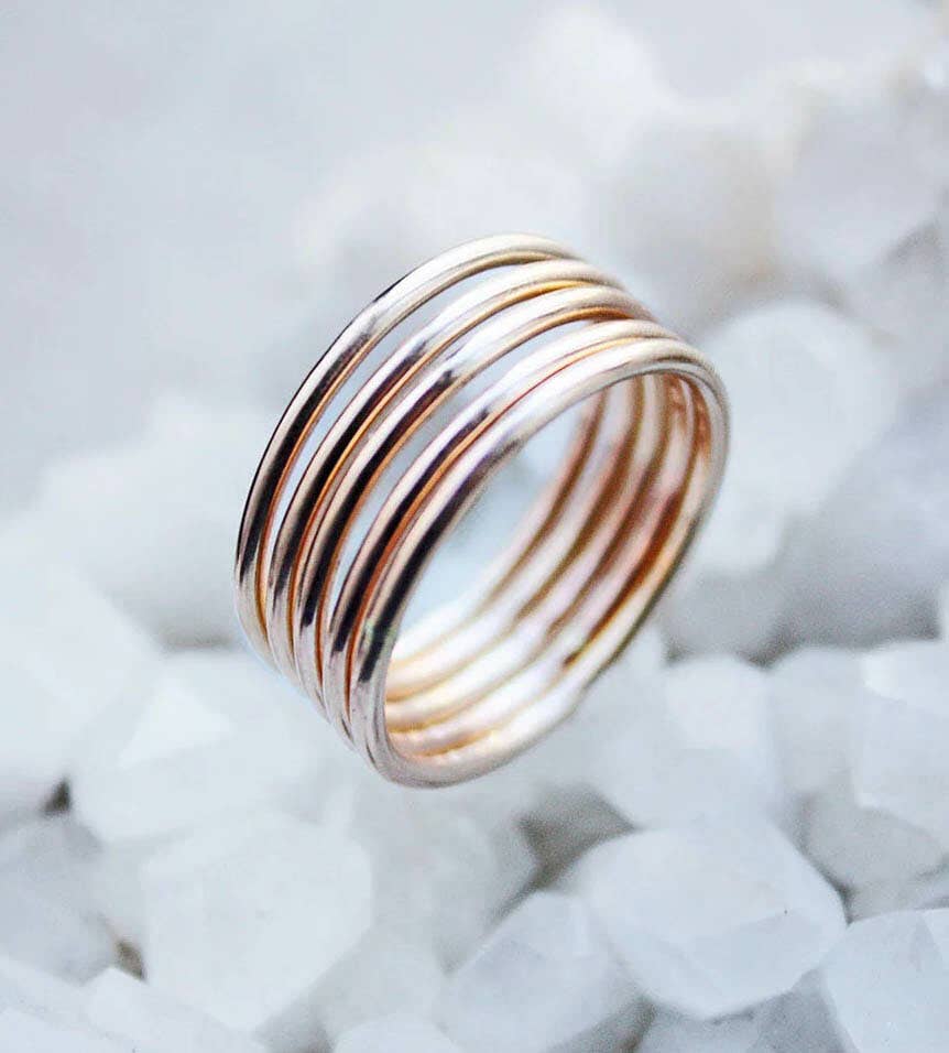 ElisabethSpace Jewelry - Wholesale Band/Stacked Ring - 14k Gold Filled Single Stacking Ring0