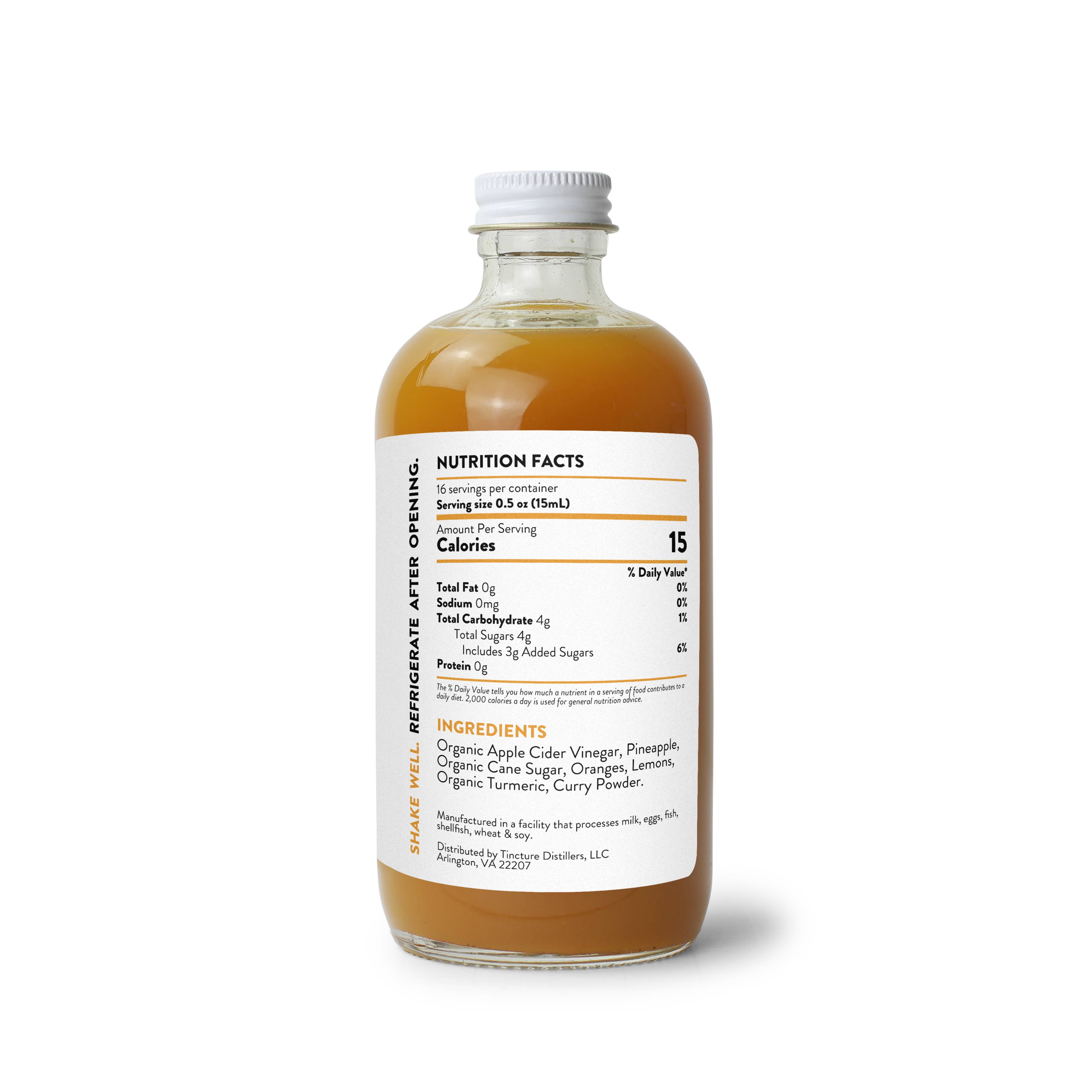 Element Shrub - Wholesale Non-Alcoholic Aperitif/Mocktail - Pineapple Turmeric Shrub 237ml5