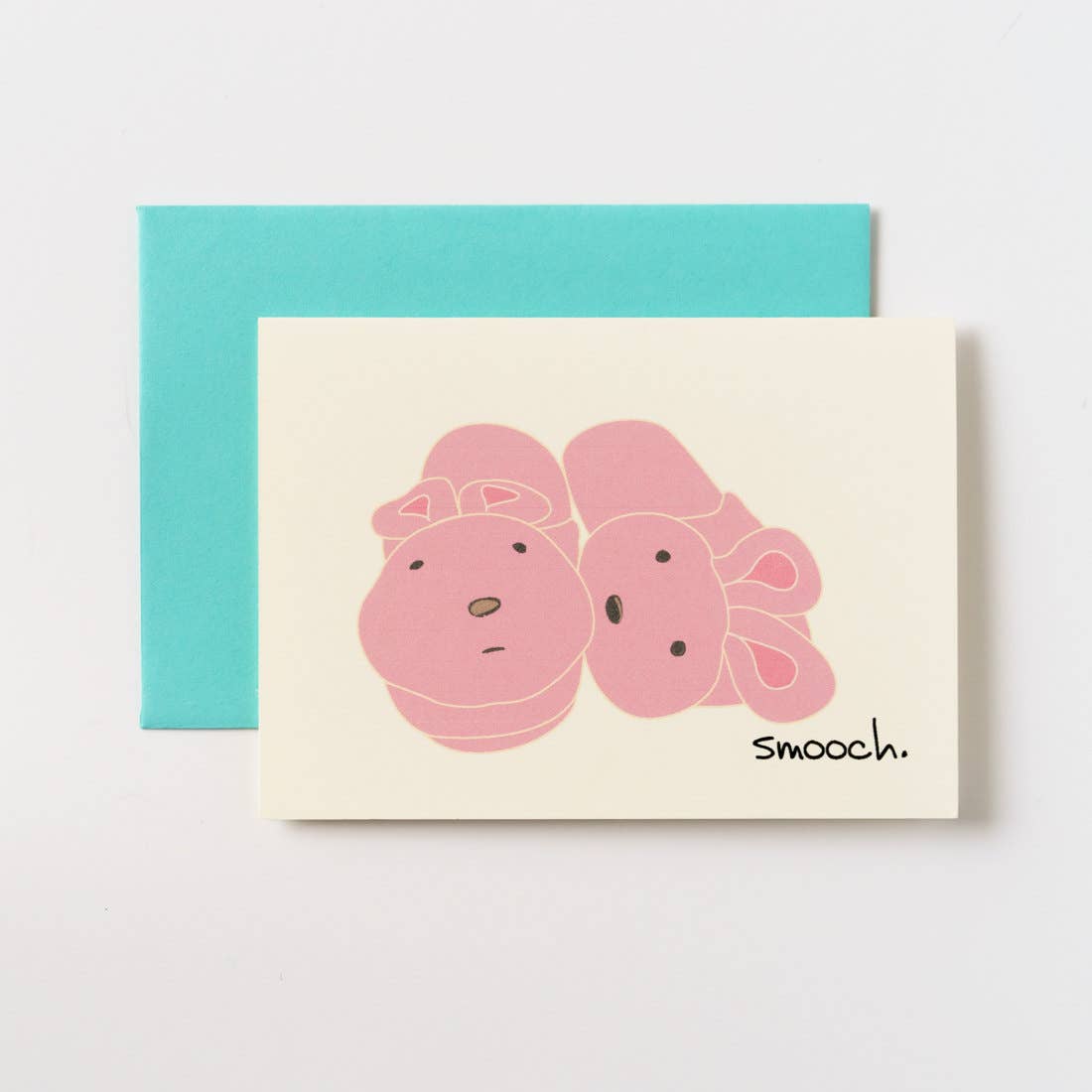 ILOOTPAPERIE - Wholesale Love Card - Bunny Slippers Smooch Love Greeting Card0