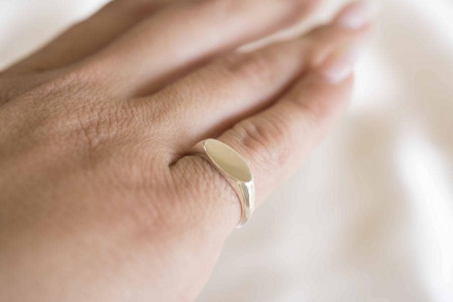 Rose Gypsy - Wholesale Signet Ring - Oval Signet Ring - Sterling Silver1