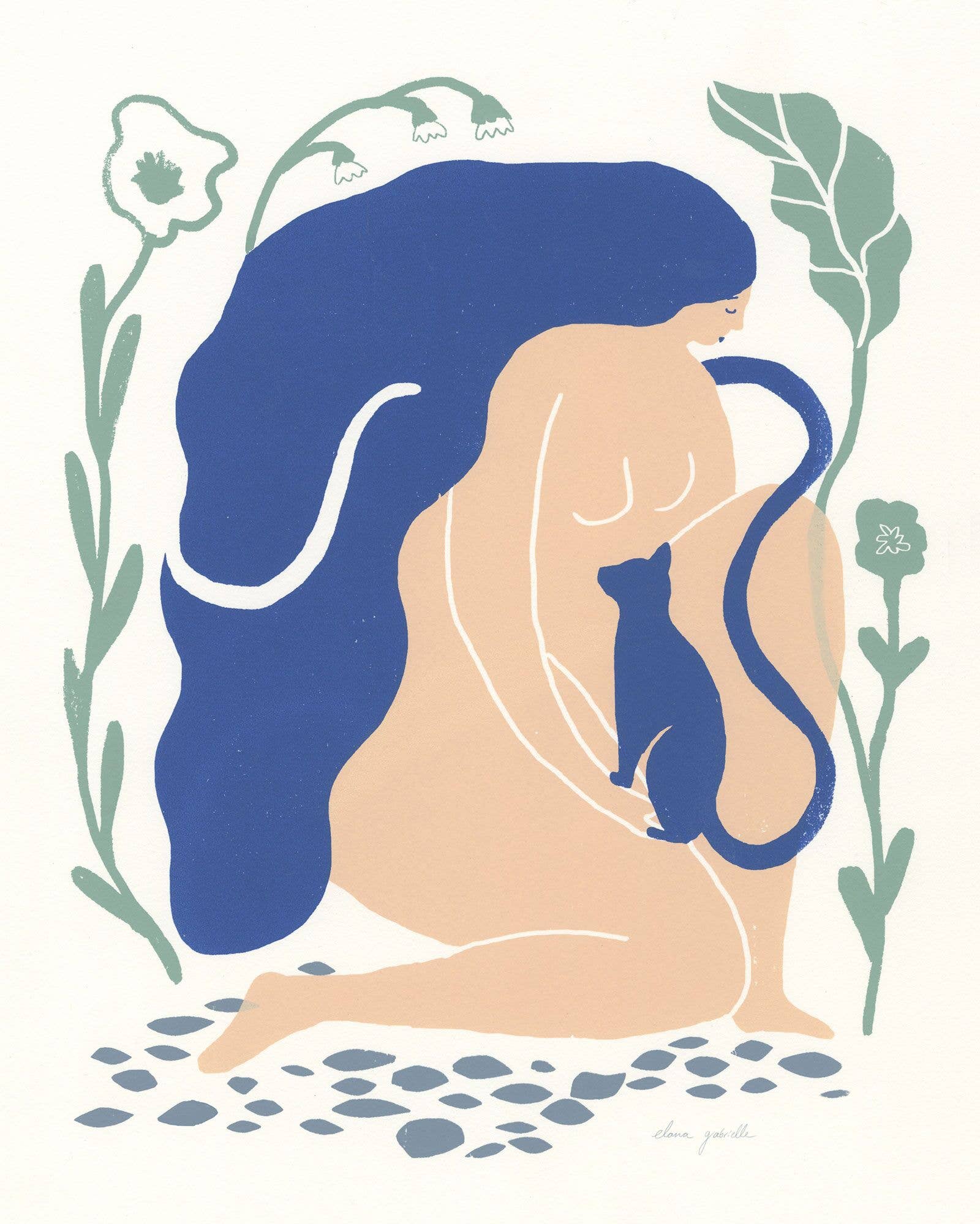 Elana Gabrielle - Wholesale Art Print - Cat Lady Print - 8x102