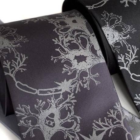 Neuron Silk Necktie. Axon & Dendrite Tie for wholesale by Cyberoptix Tie Lab