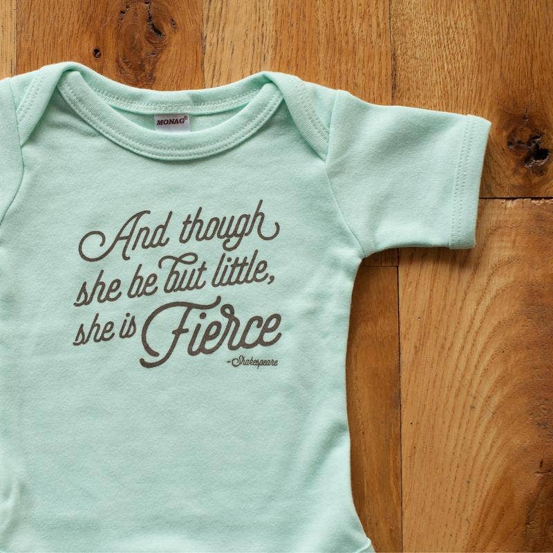 Sweetpea and Co. - Wholesale Bodysuit (Non-Footed) - Baby - She Is Fierce Baby Onesie in Mint, Baby Bodysuit5
