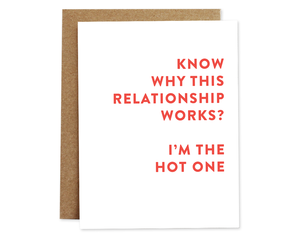Rhubarb Paper Co. - Wholesale Love Card - Hot One Love Card0
