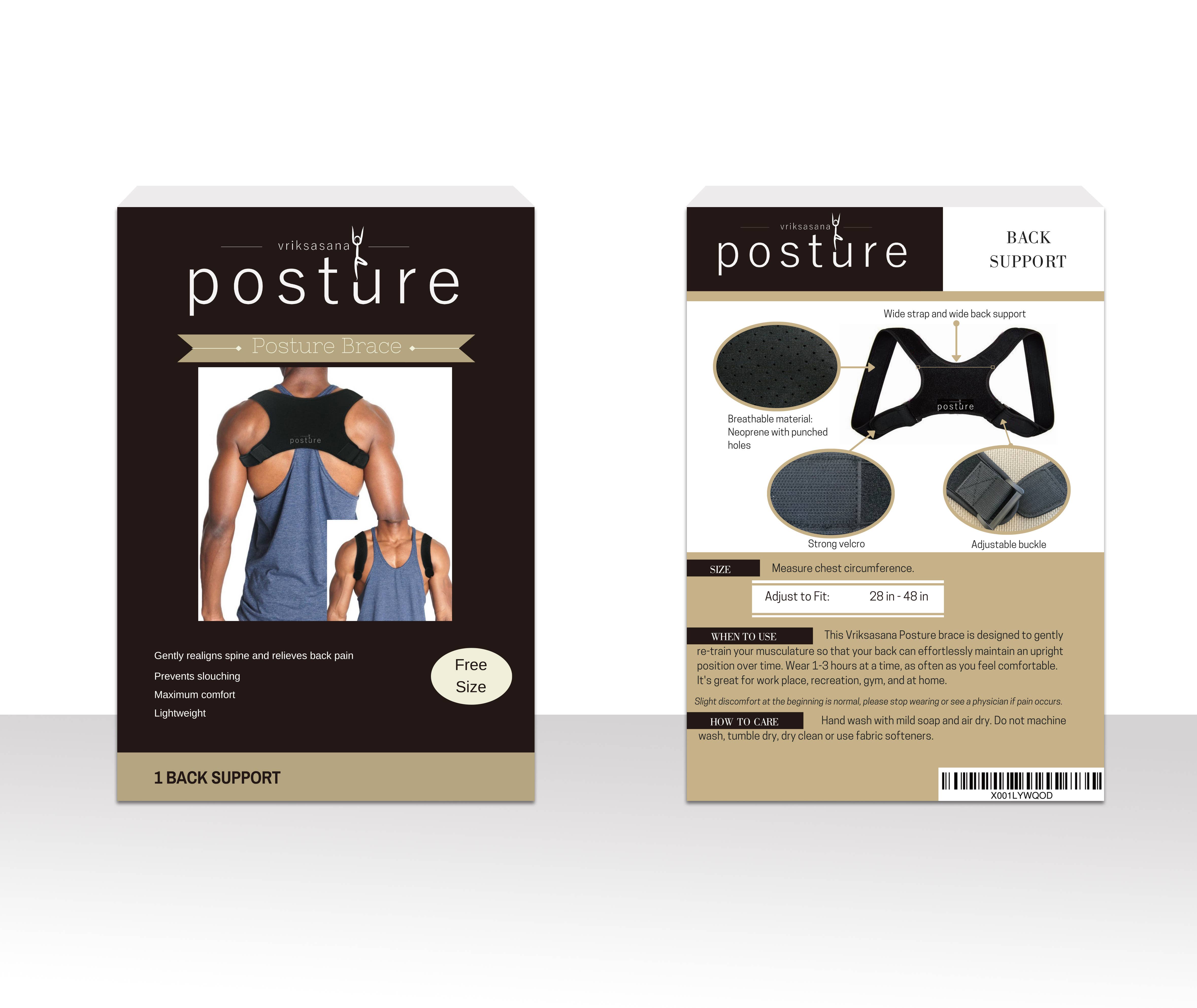 Vriksasana Posture - Venta al por mayor Soporte ortopédico - Corrector de postura discreto | Corrector de espalda para hombre y mujer6