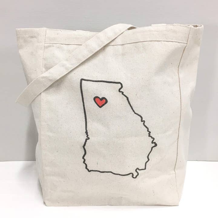 Bolso Tote Bag - Georgia con corazón de Atlanta para venta al por mayor de Things UnCommon