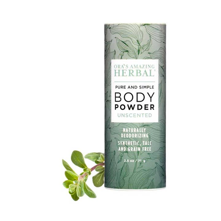 Ora’s Amazing Herbal Natural Skincare – wholesale Body/talcum powder – Unscented Body Powder, Talc Free, 2.5oz