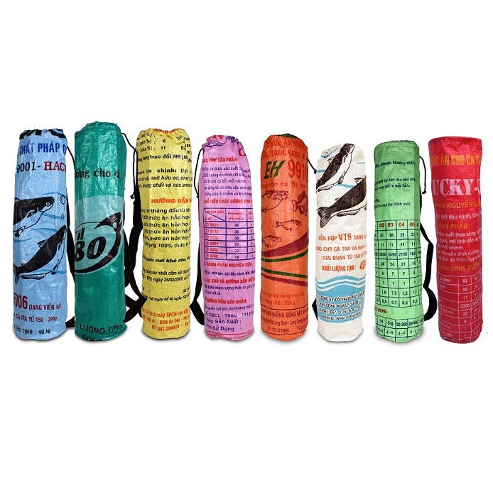 Malia Designs - Wholesale Yoga Bag - Recycled Feed Bag Yoga Bag