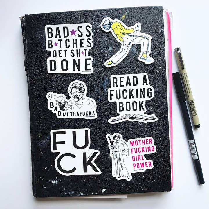 Steel Petal Press - Wholesale Sticker - Bitches Get Shit Done Die-Cut Sticker2