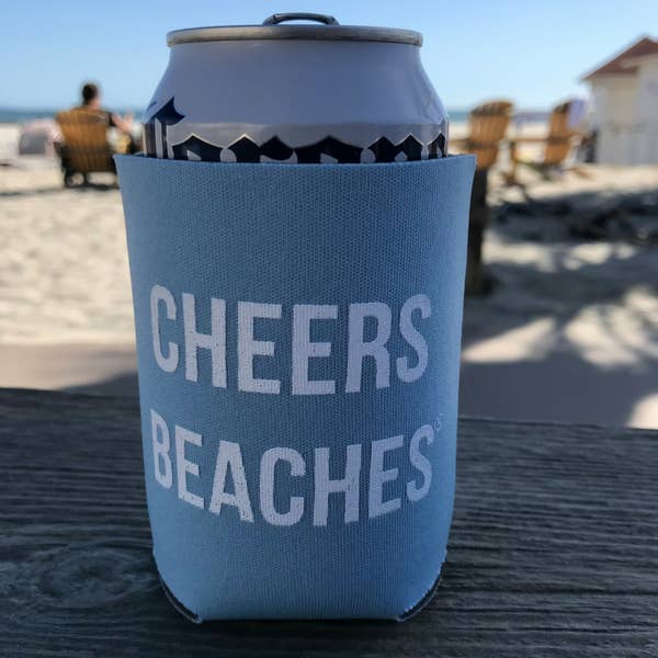 Cheers Beaches Ice Blue Can Cooler for wholesale by Cheers Beaches
