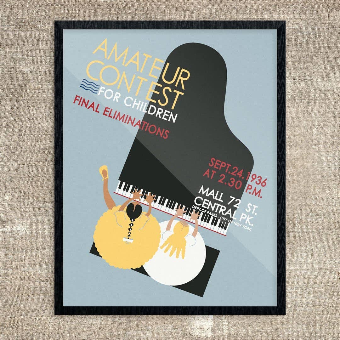 Fridgedoor - Wholesale Everyday Greeting Card - 5'' x 7'' Amateur Piano Contest for Children WPA Greeting Card0