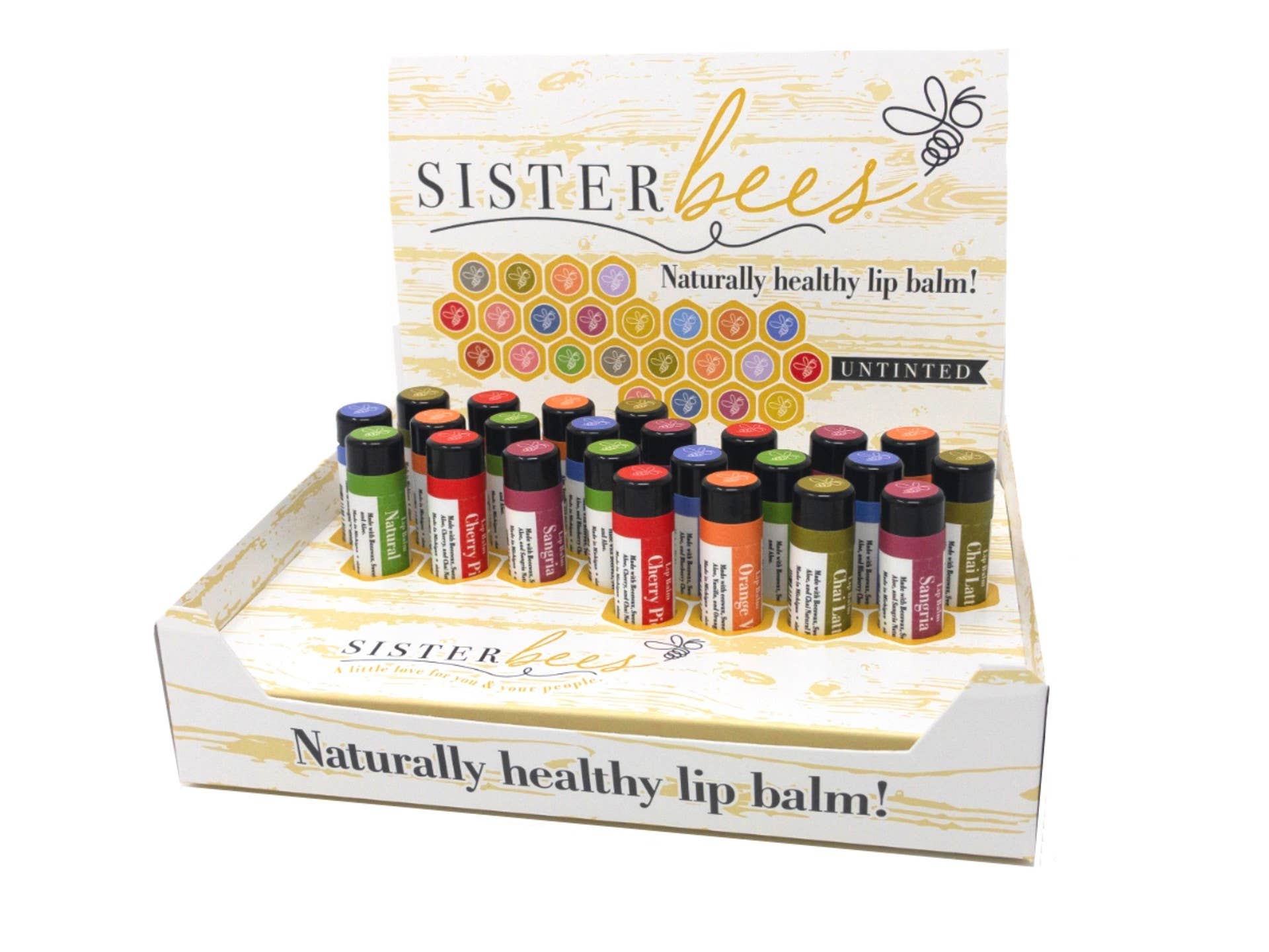 Sister Bees LLC - Wholesale Lip Balm Set - Spring and Summer Bumblebee Lip Balm Set