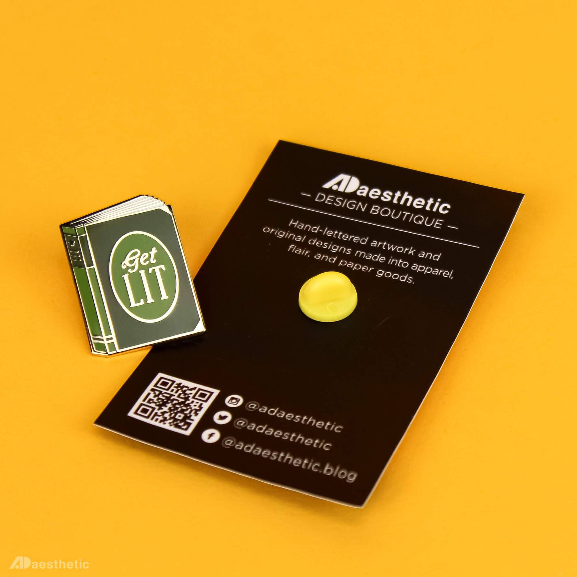 AD Aesthetic - Wholesale Lapel Pin/Button - Get Lit Enamel Lapel Pin2