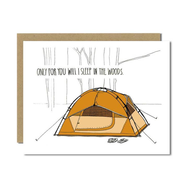 Tent Camping Love wenskaart voor wholesale door Sloe Gin Fizz