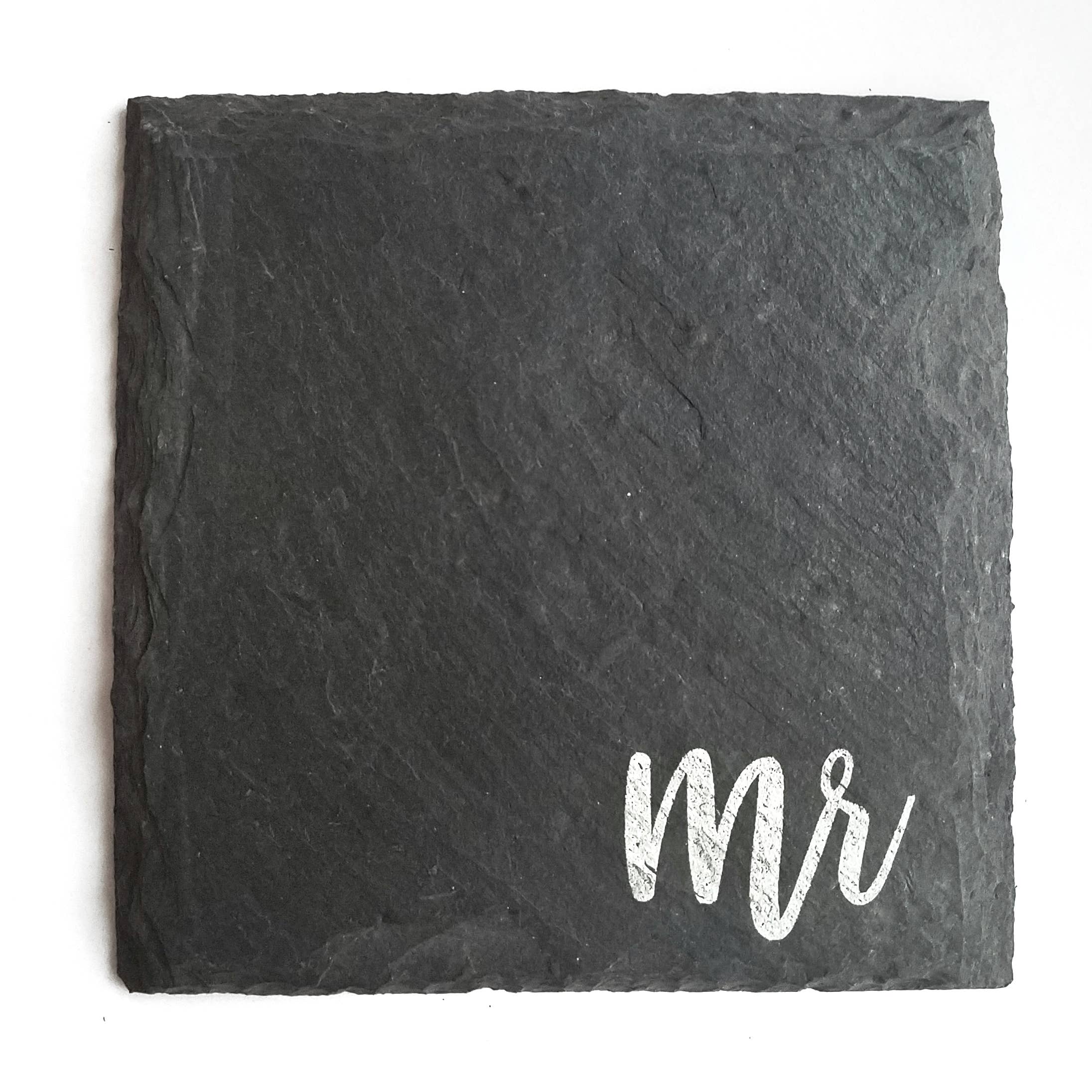 Cheers Ink - Wholesale Coasters - Mr and Mrs Slate Coaster0