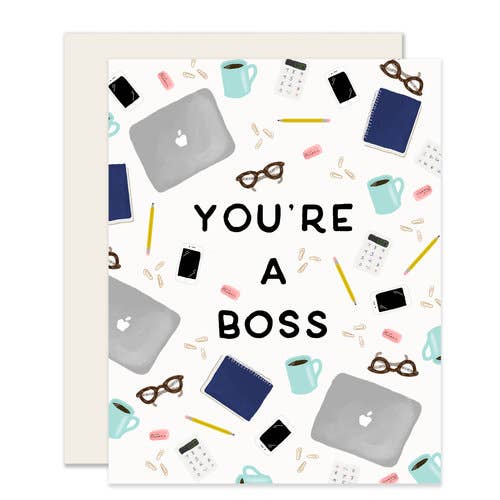 Slightly Stationery - Vente Cartes de félicitations - Carte « Tu es un boss »0