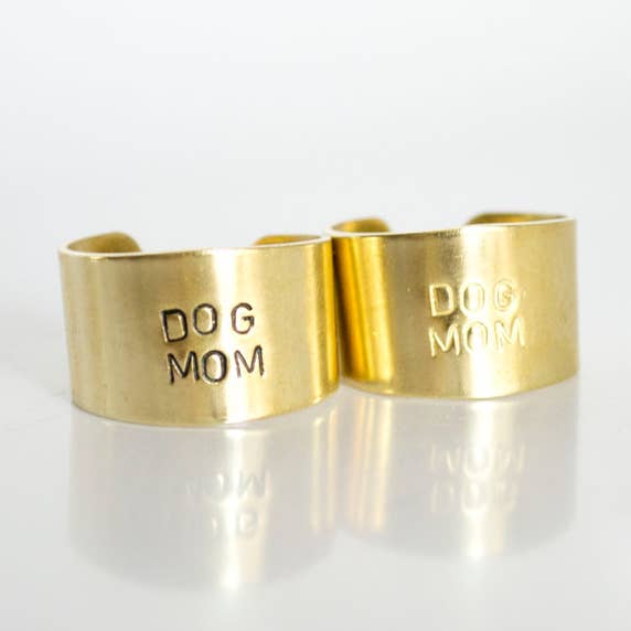 DOG MOM ring for wholesale by Grey Theory Mill