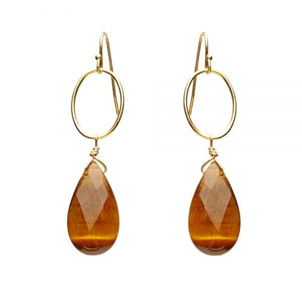 Alicia Marilyn Designs - Wholesale Dangle Earrings - Sterling Silver - Tigers Eye Drop Earrings