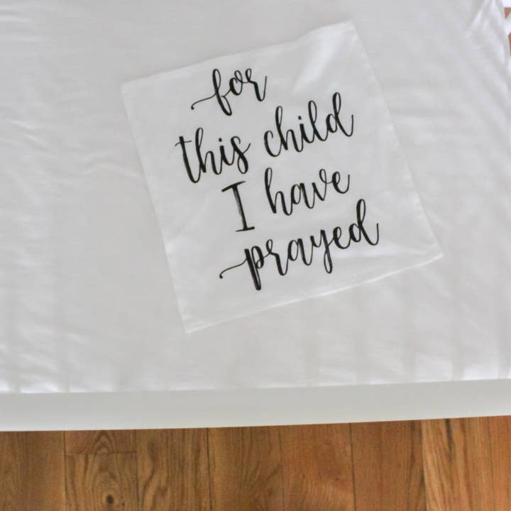 Bible Verse Security Blanket - For this Child I Have Prayed for wholesale by Southern Top Stitch