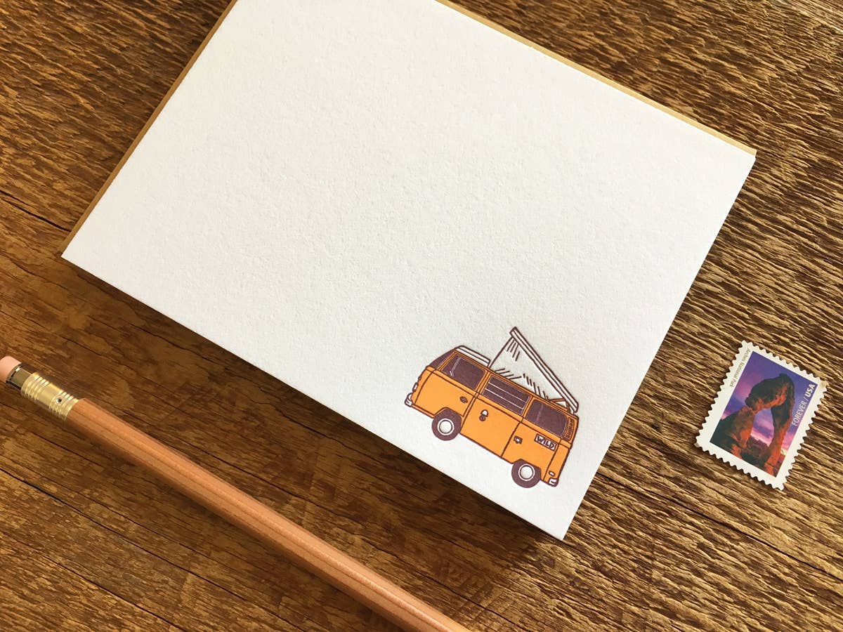 Noteworthy Paper & Press - Wholesale Stationery/Notecard Set - Camper Van Flat Stationery3