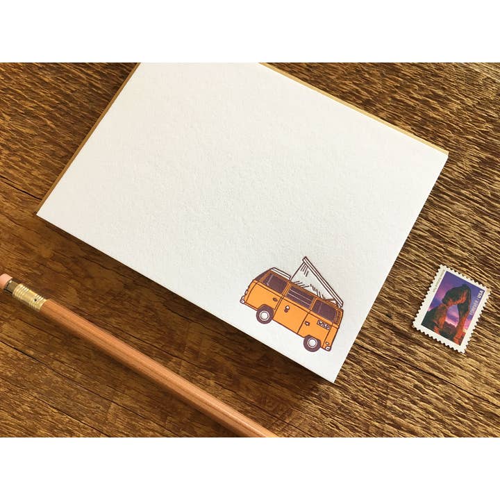 Noteworthy Paper & Press - Wholesale Stationery/Notecard Set - Camper Van Flat Stationery3