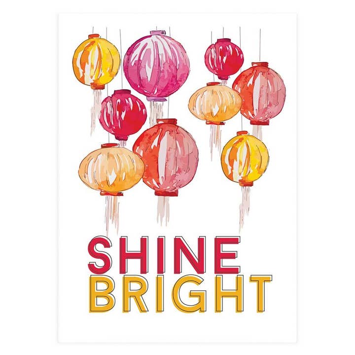 Shine Bright Lanterns Wenskaart voor wholesale door Potluck Press