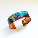 .75" Width Purple and Mix Verdigris Patina Cuff for wholesale by ssd jewelry