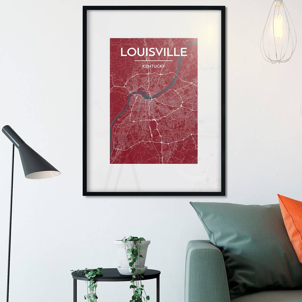 Point Two Design Group - Wholesale Art Print - Louisville City Map3